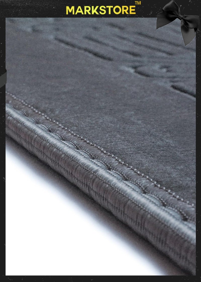 مارك ستور سجادة صلاة رمادية، سجادة صلاة علوية مخملية منقوشة فاخرة مضادة للانزلاق، جاي نماز، مصلى لنماز عبادات العمرة حج رمضان 80 × 120 سم، أفضل هدية لرمضان - Image 4